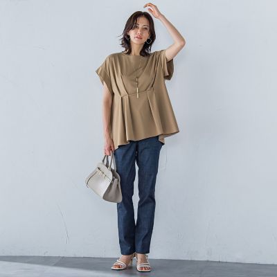 ペプラム風タックカットソー≪洗濯機で洗える≫ | LAUTREAMONT (Women