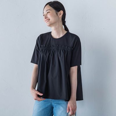【晴れ軽】撥水ＵＶドッキングカットソー≪ＵＶ／接触冷感／撥水性／洗濯機で洗える≫