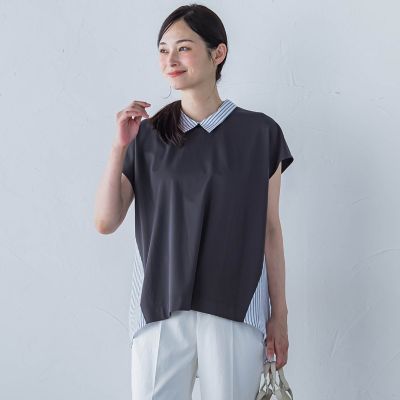 ＜LAUTREAMONT (Women)＞Ｈａｒｉ－Ｐｕｒｕジャージ２ＷＡＹカットソー≪洗濯機で洗える≫