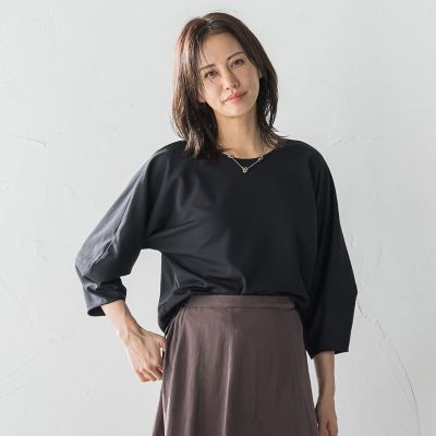 LAUTREAMONT (Women)/ロートレアモン フォルムスリーブバックジップトップス&#8810;洗濯機で洗える&#8811; 04ブラック 【三越伊勢丹/公式】