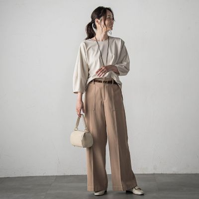 WEB限定】フォルムスリーブバックジップトップス≪洗濯機で洗える