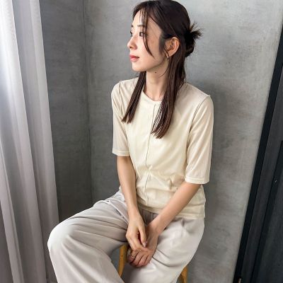 【SALE】LAUTREAMONT (Women)/ロートレアモン シアーベロアカットソー 02オフホワイト トップス【三越伊勢丹/公式】