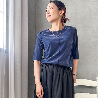 【SALE】LAUTREAMONT (Women)/ロートレアモン シアーベロアカットソー 07ブルー トップス【三越伊勢丹/公式】