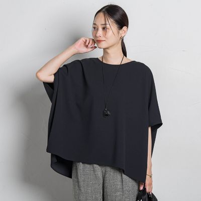 【SALE】LAUTREAMONT (Women)/ロートレアモン ライトダンボールジョーゼットカルゼカットソー 04ブラック トップス【三越伊勢丹/公式】