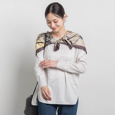 【SALE】LAUTREAMONT (Women)/ロートレアモン 汗じみ防止スムースロングTシャツ &#8810;洗える/接触冷感&#8811; 12ベージュ トップス【三越伊勢丹/公式】