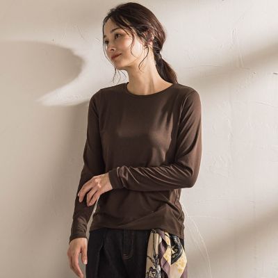 ＜LAUTREAMONT (Women)＞【ＷＥＢ限定】吸湿発熱スムースタッチカットソー