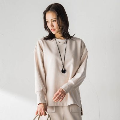 WEB限定】フェイクスエードプルオーバー≪セットアップ対応／洗える