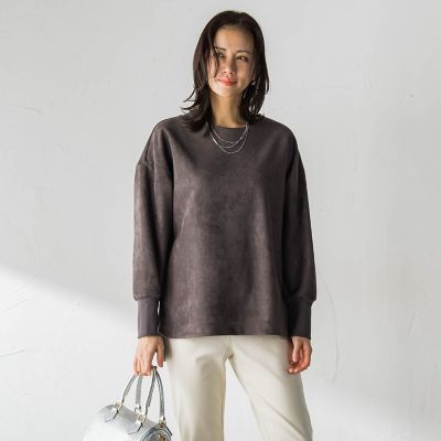 WEB限定】フェイクスエードプルオーバー≪セットアップ対応／洗える