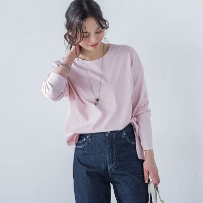 ＜LAUTREAMONT (Women)＞【ＷＥＢ限定】プレミアムコットンコンフォートカットソー≪３サイズ／洗濯機で洗える／接触冷感≫