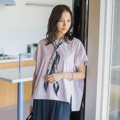 ＜LAUTREAMONT (Women)＞汗染み軽減ボックスシルエットカットソー