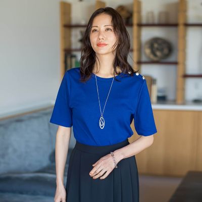 ＜LAUTREAMONT (Women)＞ショルダーボタンカットソー