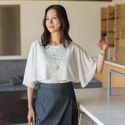 ケープ風カットジョーゼットプルオーバー | LAUTREAMONT (Women
