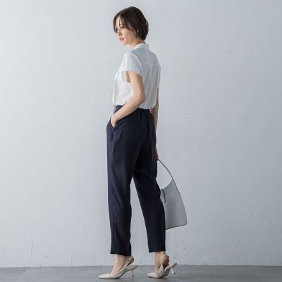 アイアスストレッチテーパードパンツ≪手洗い可能≫