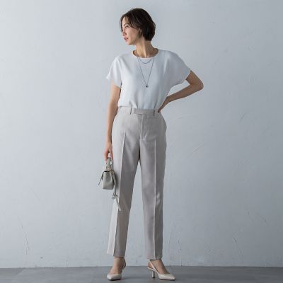 アイアスストレッチテーパードパンツ≪手洗い可能≫