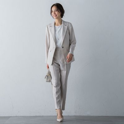 アイアスストレッチテーパードパンツ≪手洗い可能≫