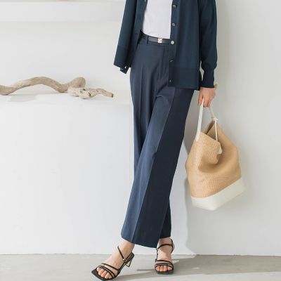 【SALE】LAUTREAMONT (Women)/ロートレアモン シェルタリングドライオックスワイドパンツ&#8810;防透け/UV/速乾/接触冷感&#8811; 05ネイビー パンツ・ズボン【三越伊勢丹/公式】