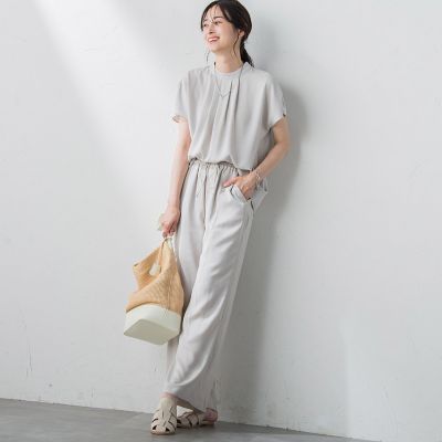 【ＷＥＢ限定】【３サイズ】リラックス×きれいサテンパンツ≪セットアップ対応≫≪接触冷感／洗える≫
