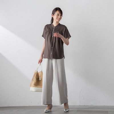 【ＷＥＢ限定】【３サイズ】リラックス×きれいサテンパンツ≪セットアップ対応≫≪接触冷感／洗える≫
