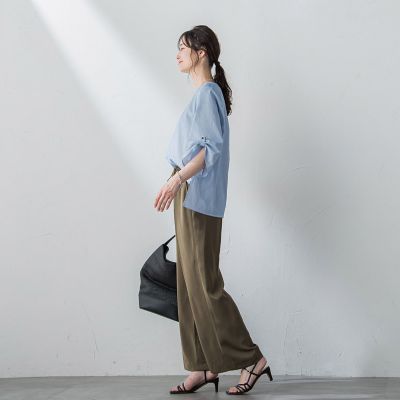 WEB限定】【3サイズ】リラックス×きれいサテンパンツ