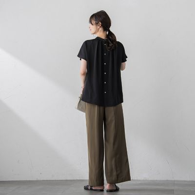 【ＷＥＢ限定】【３サイズ】リラックス×きれいサテンパンツ≪セットアップ対応≫≪接触冷感／洗える≫