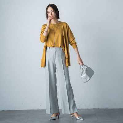 カタログ掲載】ツムギートメランジピンヘッドパンツ≪洗濯機で