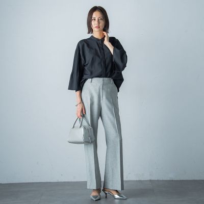 カタログ掲載】ツムギートメランジピンヘッドパンツ≪洗濯機で