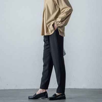 ジョーゼットテーパードパンツ≪洗濯機で洗える≫