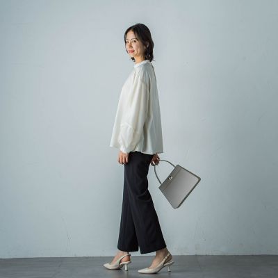 【ＷＥＢ＆一部店舗限定】カットジョーゼットセミフレアパンツ≪洗える≫