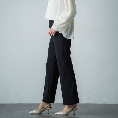 【ＷＥＢ＆一部店舗限定】カットジョーゼットセミフレアパンツ≪洗える≫