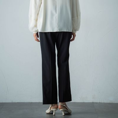 【ＷＥＢ＆一部店舗限定】カットジョーゼットセミフレアパンツ≪洗える≫