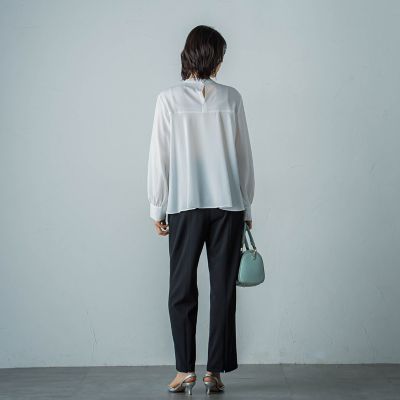 【ＷＥＢ＆一部店舗限定】カットジョーゼットバックスリットパンツ≪洗える≫