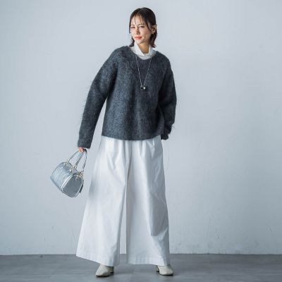 スミタフタボリュームタックパンツ≪洗濯機で洗える≫