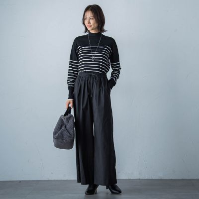 スミタフタボリュームタックパンツ≪洗濯機で洗える≫