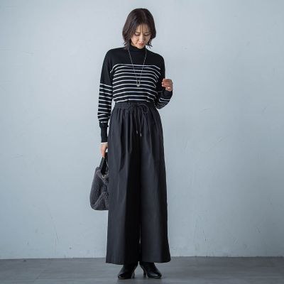 スミタフタボリュームタックパンツ≪洗濯機で洗える≫