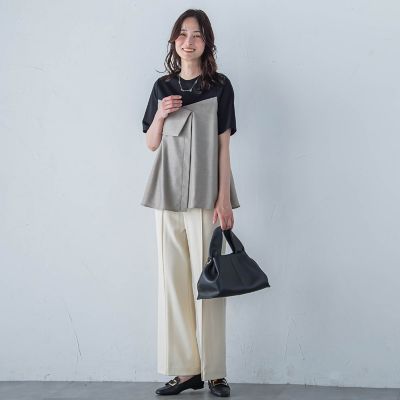 【一部店舗限定販売】ムーンライトワイドパンツ≪洗濯機で洗える≫