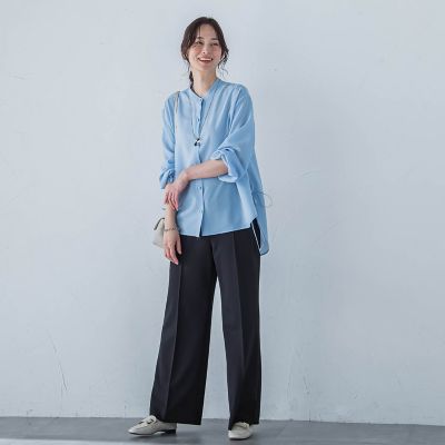 【一部店舗限定販売】ムーンライトワイドパンツ≪洗濯機で洗える≫