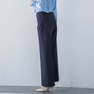 コンフォートストレートワイドパンツ≪洗濯機で洗える／セットアップ対応≫