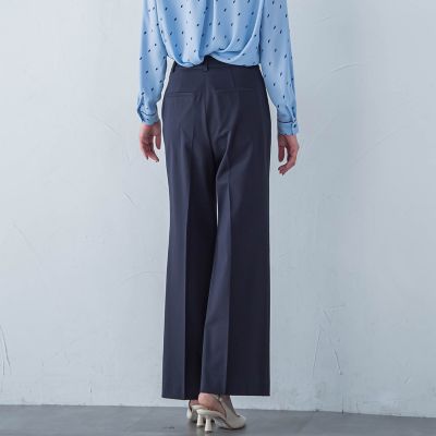 コンフォートストレートワイドパンツ≪洗濯機で洗える／セットアップ対応≫