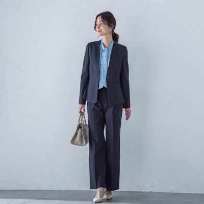 コンフォートストレートワイドパンツ≪洗濯機で洗える／セットアップ対応≫