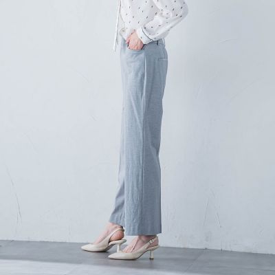 コンフォートストレートワイドパンツ≪洗濯機で洗える／セットアップ対応≫
