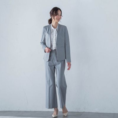 コンフォートストレートワイドパンツ≪洗濯機で洗える／セットアップ対応≫