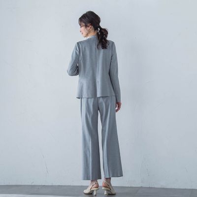 コンフォートストレートワイドパンツ≪洗濯機で洗える／セットアップ対応≫