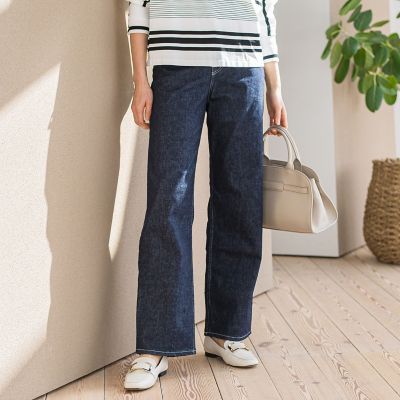 【ＪＡＰＡＮ　ＢＬＵＥ　ＪＥＡＮＳ】ワイドパンツ≪洗濯機で洗える≫
