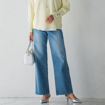 【ＪＡＰＡＮ　ＢＬＵＥ　ＪＥＡＮＳ】ワイドパンツ≪洗濯機で洗える≫