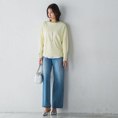【ＪＡＰＡＮ　ＢＬＵＥ　ＪＥＡＮＳ】ワイドパンツ≪洗濯機で洗える≫