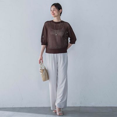 キレイ×リラックス　アムンゼンワイドパンツ≪洗濯機で洗える≫
