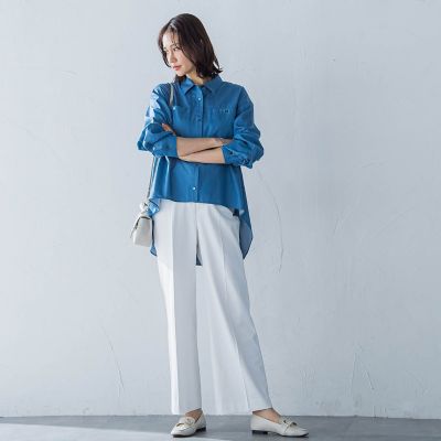 シェルタリングピケドライワイドパンツ≪吸汗速乾／透け防止／洗濯機で洗える≫