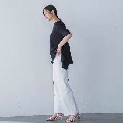 シェルタリングピケドライワイドパンツ≪吸汗速乾／透け防止／洗濯機で洗える≫