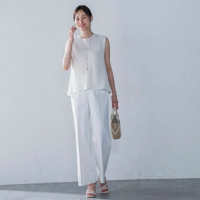 シェルタリングピケドライワイドパンツ≪吸汗速乾／透け防止／洗濯機で洗える≫