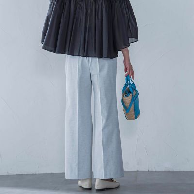 シェルタリングピケドライワイドパンツ≪吸汗速乾／透け防止／洗濯機で洗える≫